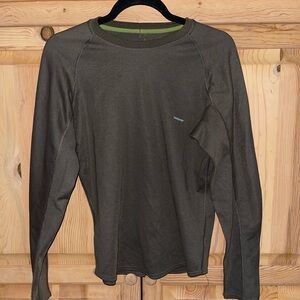 Patagonia Capilene long-sleeve base layer dark green mens small